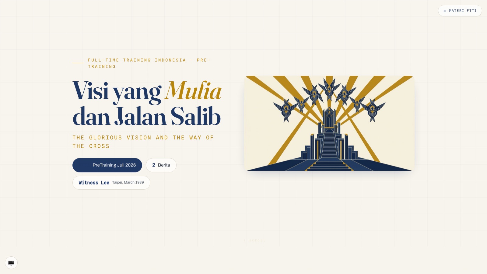Visi yang Mulia dan Jalan Salib